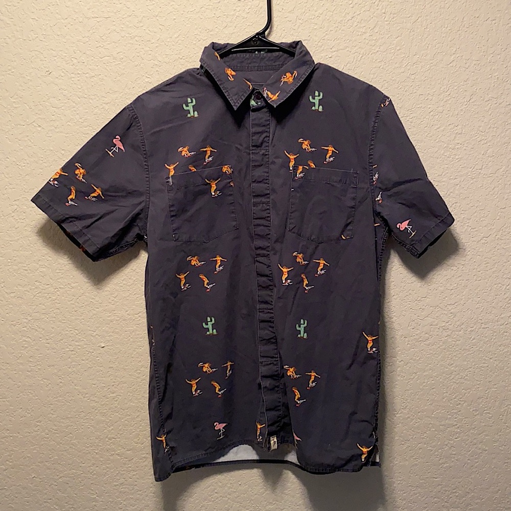 Vintage Style Print Shirt